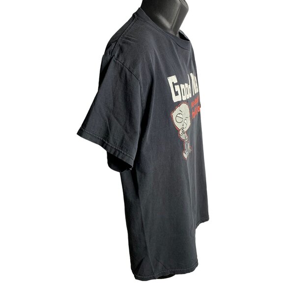 Vintage Y2K Family Guy Crewneck T Shirt M Black Short Sleeves Graphic Stewie - Picture 6 of 7